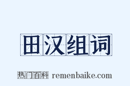 田汉组词是什么意思的图片
